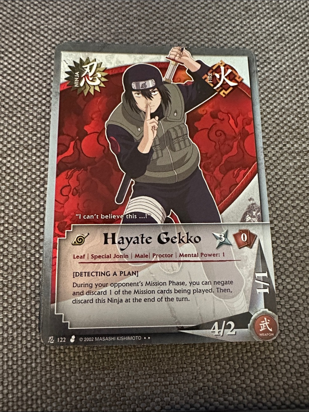 Naruto CCG Hayate Gekko N-122 Trading Card